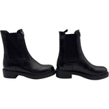 プラダ PRADA トライアングルロゴサイドゴアブーツ 1U25IN ブラック レザー レディース ブーツ
