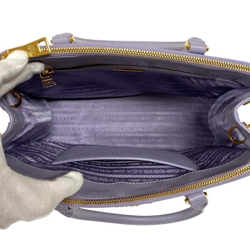 プラダ PRADA ガレリアミディアム BN2863 パープル ゴールド金具