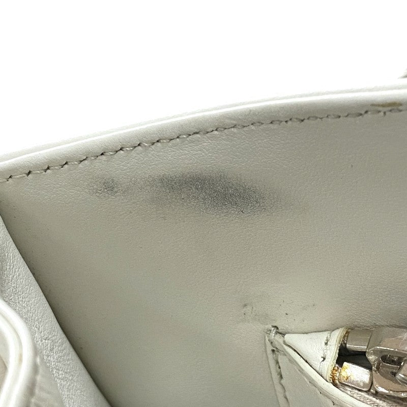 プラダ PRADA ダイアグラム ハンドバッグ 1BA165 ホワイト カーフ 