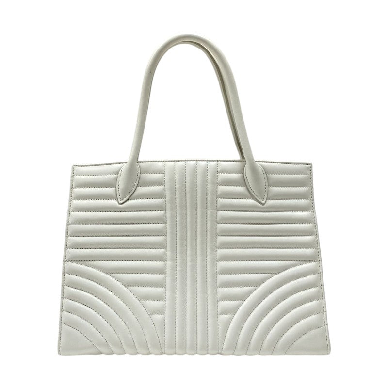 プラダ PRADA ダイアグラム ハンドバッグ 1BA165 ホワイト カーフ