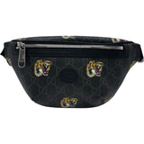 グッチ GUCCI GGスプリーム タイガーボディバッグ 675181 ブラック GGスプリームキャンバス/タイガー メンズ ウエストバッグ