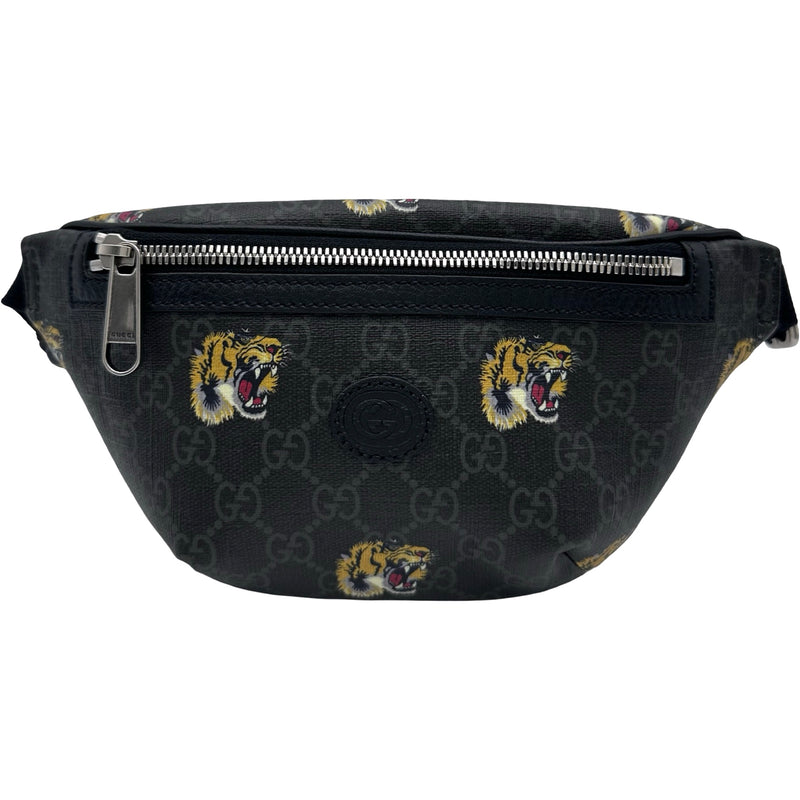グッチ GUCCI GGスプリーム タイガーボディバッグ 675181 ブラック GG
