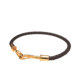 エルメス HERMES ジャンボブレスレット ブラック ゴールド金具 スイフト レディース ブレスレット