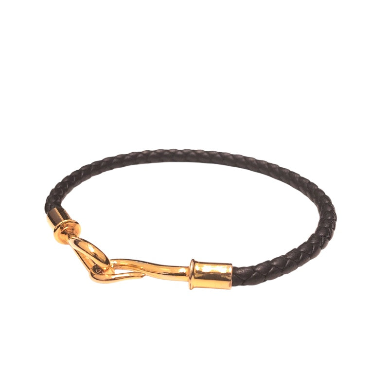 HERMES ジャンボブレスレット ブラック ゴールド金具 エルメス HERMES ジャンボブレスレット ブラック ゴールド金具