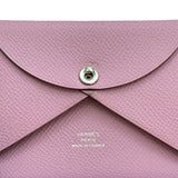 エルメス HERMES カルヴィ デュオ K刻印 モーヴシルベストル/シルバー金具 エプソン レディース カードケース