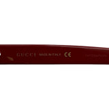 グッチ GUCCI インターロッキングGビーサングラス GG0097SA ブラック/レッド プラスチック レディース サングラス