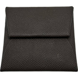 エルメス HERMES バスティア D刻印 ショコラ シルバー金具 エプソン ユニセックス コインケース