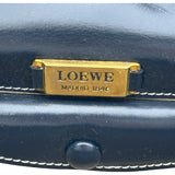 ロエベ LOEWE ボックスショルダーバッグ ネイビー カーフ レディース ショルダーバッグ
