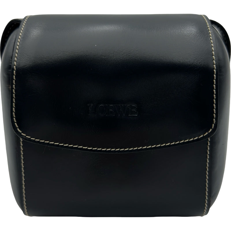 ロエベ LOEWE ボックスショルダーバッグ ネイビー カーフ レディース 