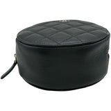 シャネル CHANEL ラウンド チェーンバッグ A70657 30番台 ブラック シルバー金具 キャビアスキン レディース ショルダーバッグ
