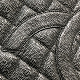 シャネル CHANEL 復刻トート A01804 ブラック キャビアスキン レディース ハンドバッグ