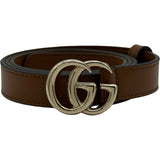 グッチ GUCCI ダブルG スリムベルト 80cm 409417 レザー レディース ベルト