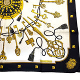 エルメス HERMES カレ90 LES CLES マルチカラー シルク100% レディース スカーフ