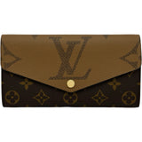 ルイ・ヴィトン LOUIS VUITTON ポルトフォイユ・サラ M80726 ブラウン モノグラム・ジャイアント・リバース レディース 長財布