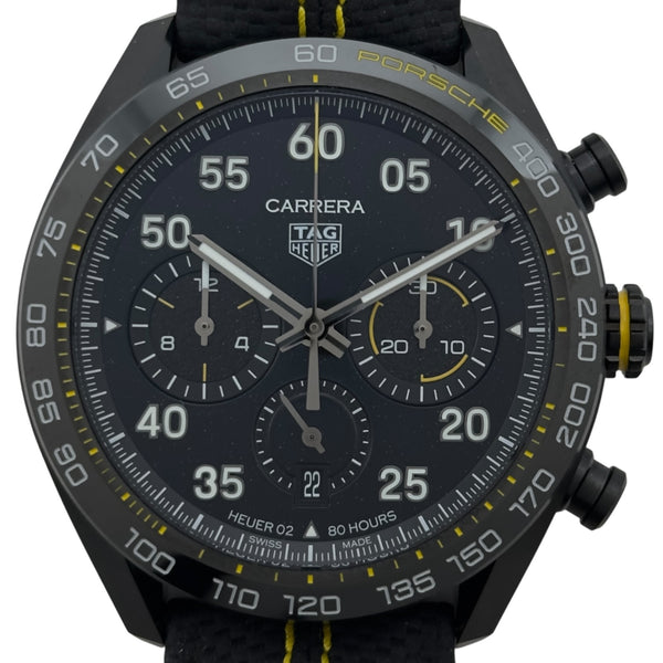ジャンク TAG HEUER 925.213 タグホイヤー メンズ　ブラック タグ・ホイヤー TAG HEUER カレラキャリバーホイヤー02 クロノグラフ