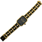 シャネル CHANEL プルミエール S H0001 ブラック メッキ クオーツ レディース 腕時計