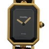 シャネル CHANEL プルミエールS H0001 ブラック メッキ レディース 腕時計