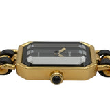 シャネル CHANEL プルミエールS H0001 ブラック メッキ レディース 腕時計