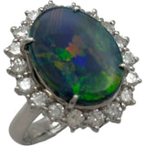 ブラックオパールリング プラチナ Pt900 ブラックオパール ジュエリー