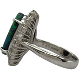 ブラックオパールリング プラチナ Pt900 ブラックオパール ジュエリー