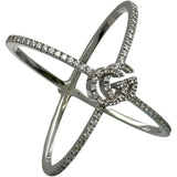 グッチ GUCCI GGランニングリング ホワイトゴールド 750/ダイヤモンド ジュエリー