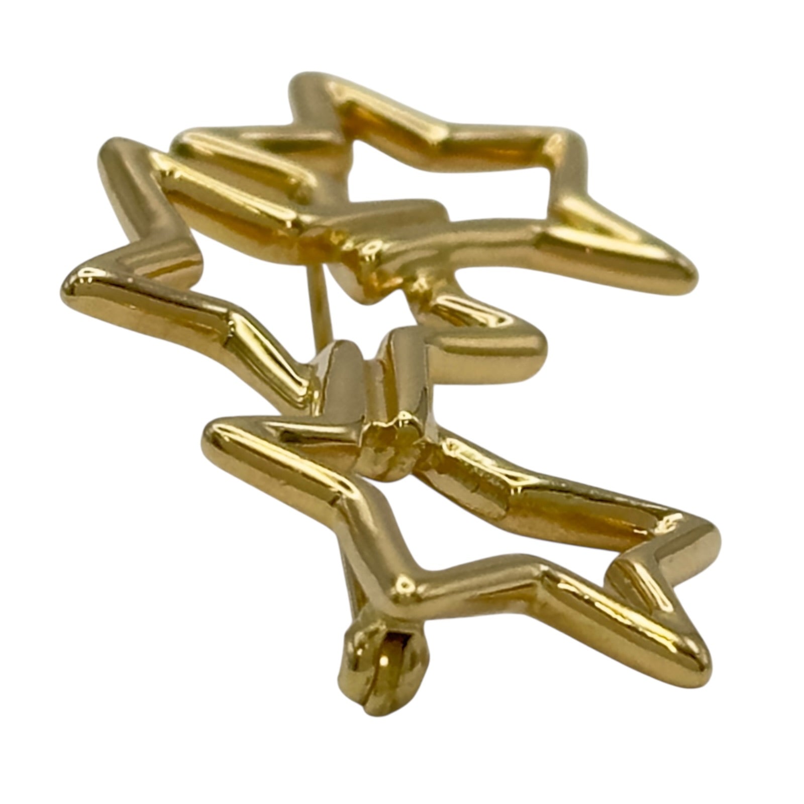 ティファニー TIFFANY＆CO トリプルスターブローチ ゴールド 18K