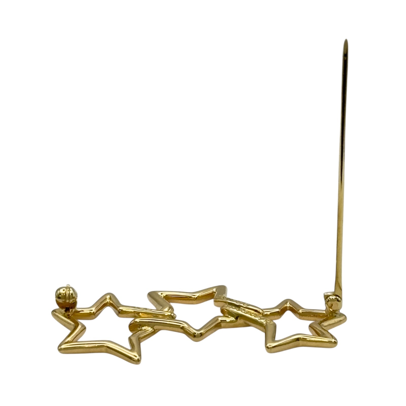 ティファニー TIFFANY＆CO トリプルスターブローチ ゴールド 18K
