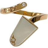 ブルガリ BVLGARI ジェラーティリング ピンクゴールド Au750/マザーオブパール/ダイヤモンド ジュエリー