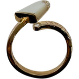 ブルガリ BVLGARI ジェラーティリング ピンクゴールド Au750/マザーオブパール/ダイヤモンド ジュエリー