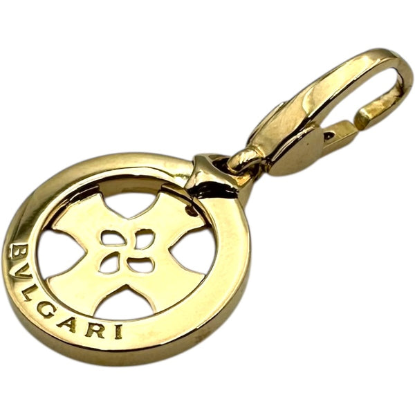 【極美品】BVLGARI ブルガリ ドッピオトンド フォンストラップ ゴールド ブルガリ BVLGARI トンドクロスペンダントトップ ゴールド 750