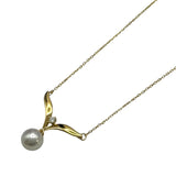 ミキモト MIKIMOTO ネックレス ゴールド K18/パール/ダイヤモンド ジュエリー