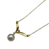 ミキモト MIKIMOTO ネックレス ゴールド K18/パール/ダイヤモンド ジュエリー