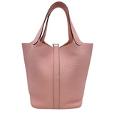 エルメス HERMES ピコタンロックPM U刻 ローズサクラ/シルバー金具 トリヨン レディース ハンドバッグ