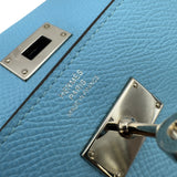 エルメス HERMES ケリーロングウォレット C刻印 セレスト シルバー金具 エプソン レディース 長財布