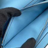 エルメス HERMES ケリーロングウォレット C刻印 セレスト シルバー金具 エプソン レディース 長財布