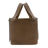 エルメス HERMES ピコタンロックPM エクラ Z刻 アルザン/ビスキュイ/シルバー金具 トリヨン レディース ハンドバッグ