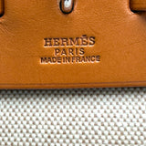 エルメス HERMES エールバッグMM □B刻 キャメル シルバー金具 トワル レディース ショルダーバッグ