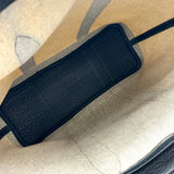 エルメス HERMES ガーデンジップMM □A刻 ブラック/アイボリー シルバー金具 トワル レディース トートバッグ