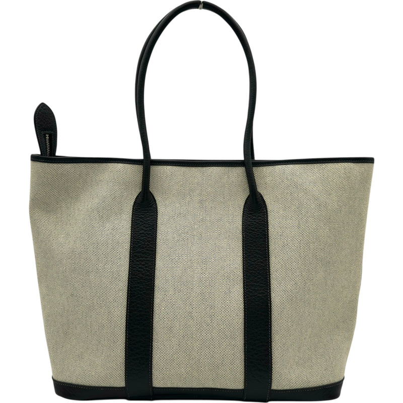エルメス HERMES ガーデンジップMM □A刻 ブラック/アイボリー