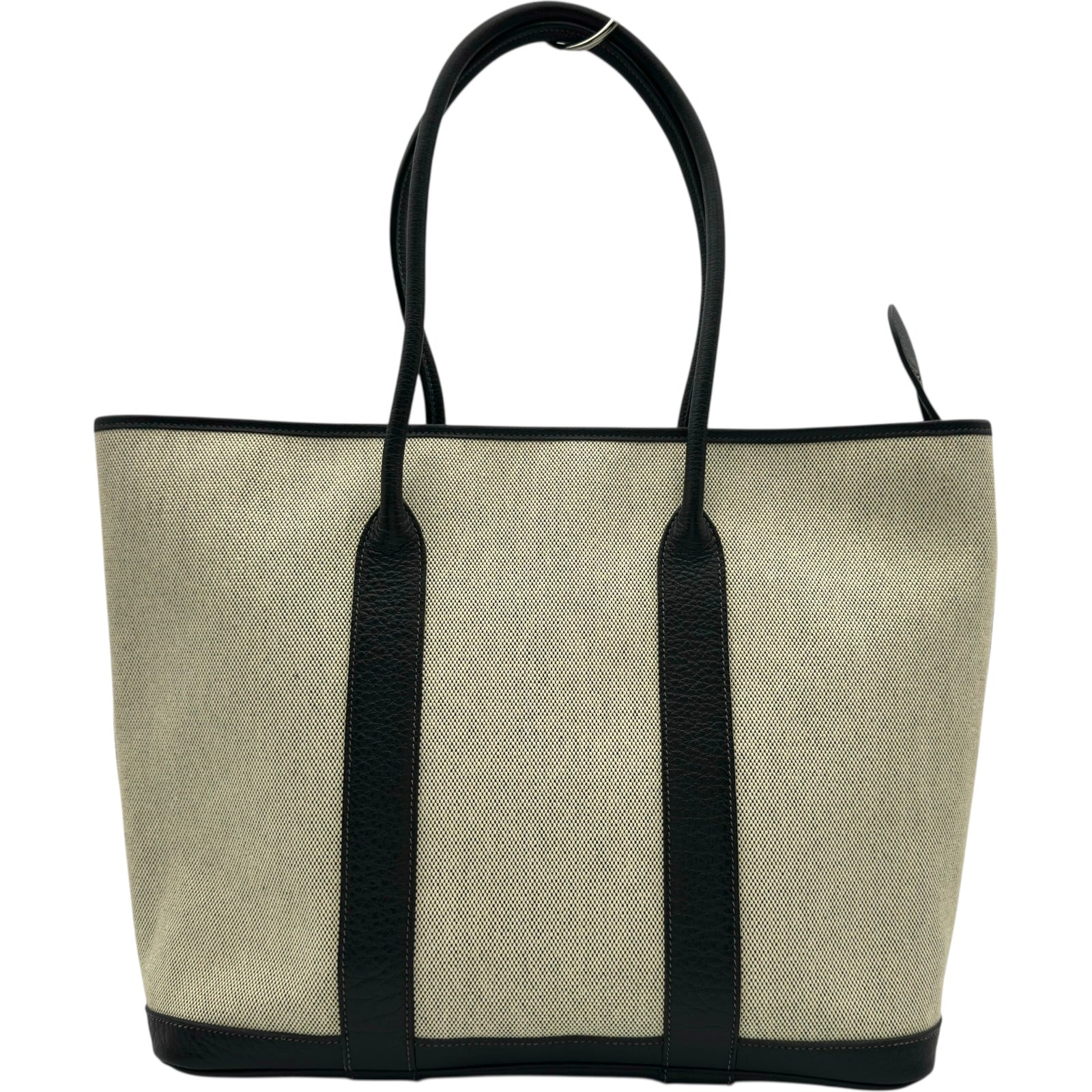 エルメス HERMES ガーデンジップMM □A刻 ブラック/アイボリー