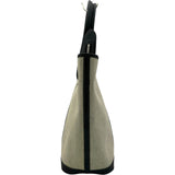 エルメス HERMES ガーデンジップMM □A刻 ブラック/アイボリー シルバー金具 トワル レディース トートバッグ