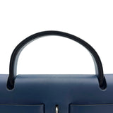 エルメス HERMES エールバッグPM □G刻 ネイビー シルバー金具 トワル レディース ショルダーバッグ