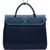 エルメス HERMES エールバッグPM □G刻 ネイビー シルバー金具 トワル レディース ショルダーバッグ