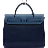エルメス HERMES エールバッグPM □G刻 ネイビー シルバー金具 トワル レディース ショルダーバッグ