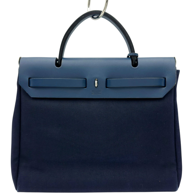 エルメス　HERMES エールバッグ　ネイビー エルメス HERMES エールバッグPM □G刻 ネイビー シルバー金具 トワル