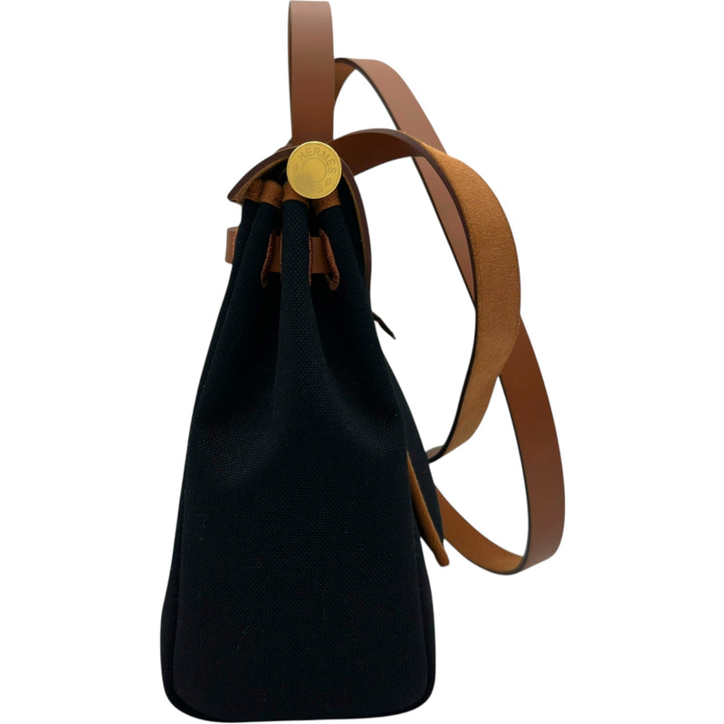 エルメス HERMES エールバッグジップPM W刻 ブラック ゴールド金具