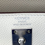 エルメス HERMES ケリー25 外縫い トリコロール Z刻 ナタ/ジョーヌプッサン/セサミ シルバー金具 エプソン レディース ハンドバッグ