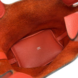 エルメス HERMES ピコタンロックPM R刻 ルージュビヴォワンヌ シルバー金具 トリヨン レディース ハンドバッグ