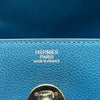 エルメス HERMES リンディ30 □R刻 ブルーイズミール シルバー金具 エバーカラー レディース ハンドバッグ