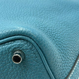 エルメス HERMES ピコタンロックPM □Q刻 ブルージーン シルバー金具 トリヨン レディース ハンドバッグ